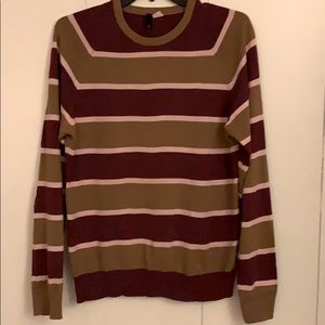 H&M Crewneck Sweater Maroon-Pink-Tan Men’s Large